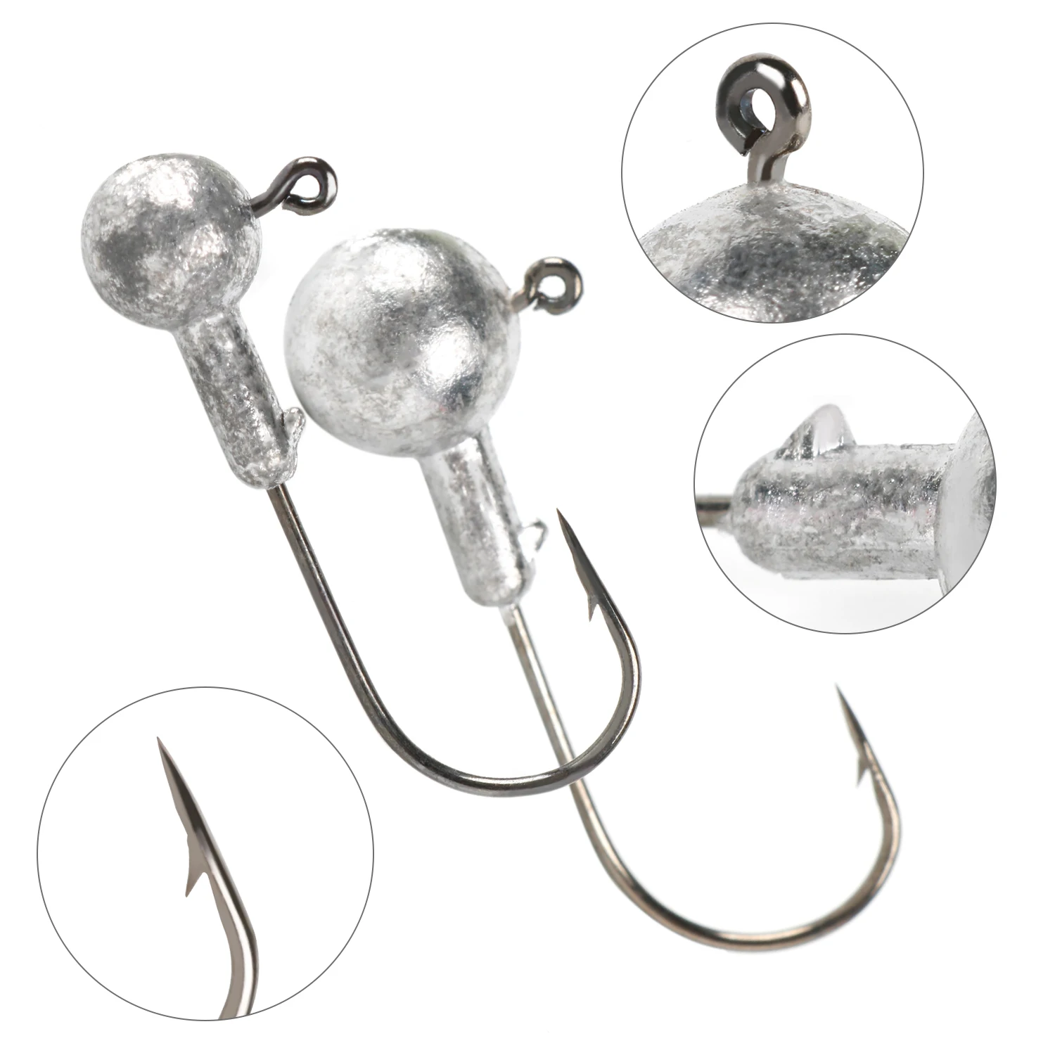 Sougayilang 3,5g 5g 7g 10g 15g anzuelo con cabeza de anzuelo de pesca cabeza plantilla señuelo cebo duro anzuelo de gusano suave anzuelo para pesca - imagen 4