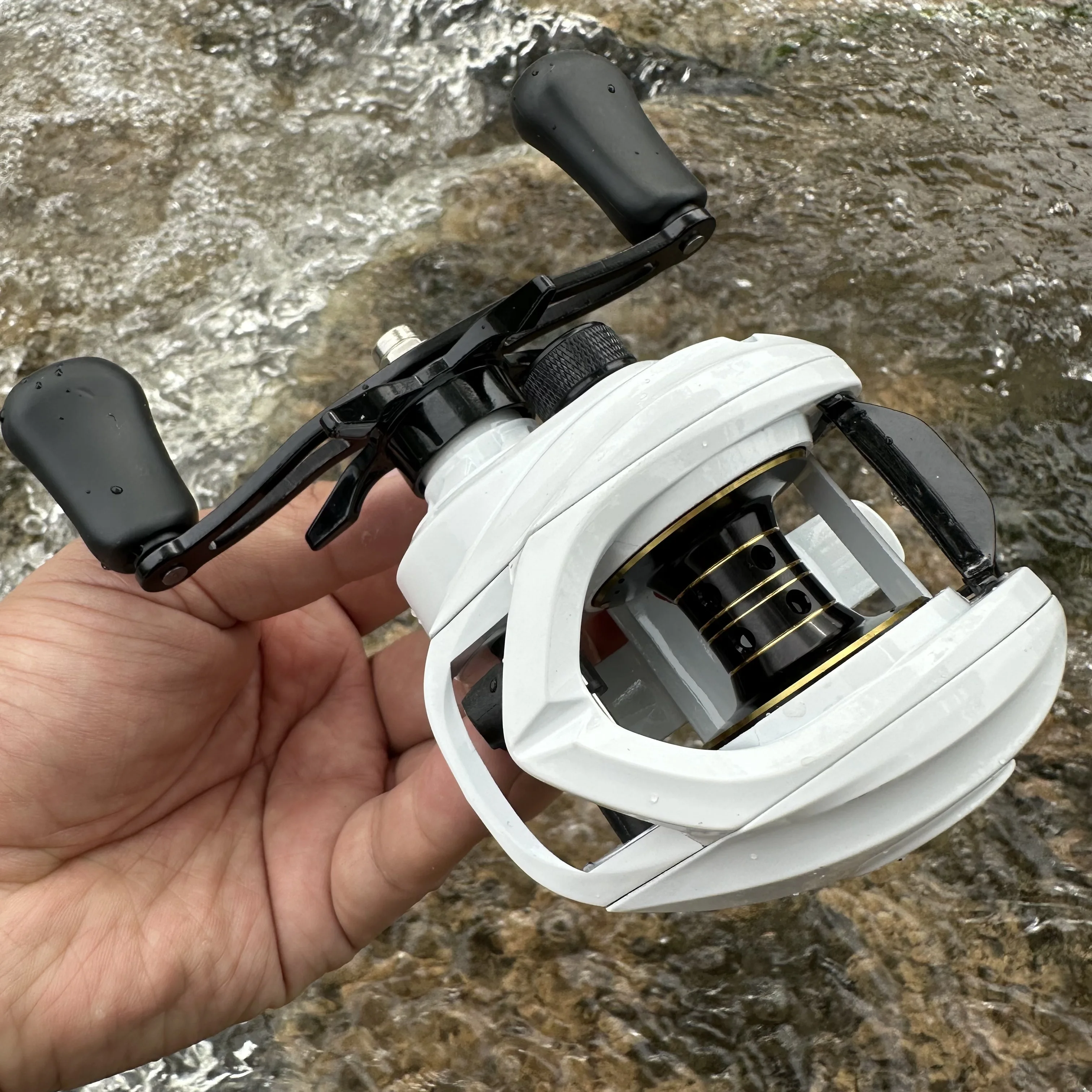 Carrete de pesca multifuncional Sawp de mano izquierda/derecha, carrete profundo de Metal, lanzamiento de larga distancia, rueda de gota de agua, relación de engranaje 7,2: 1 - imagen 4