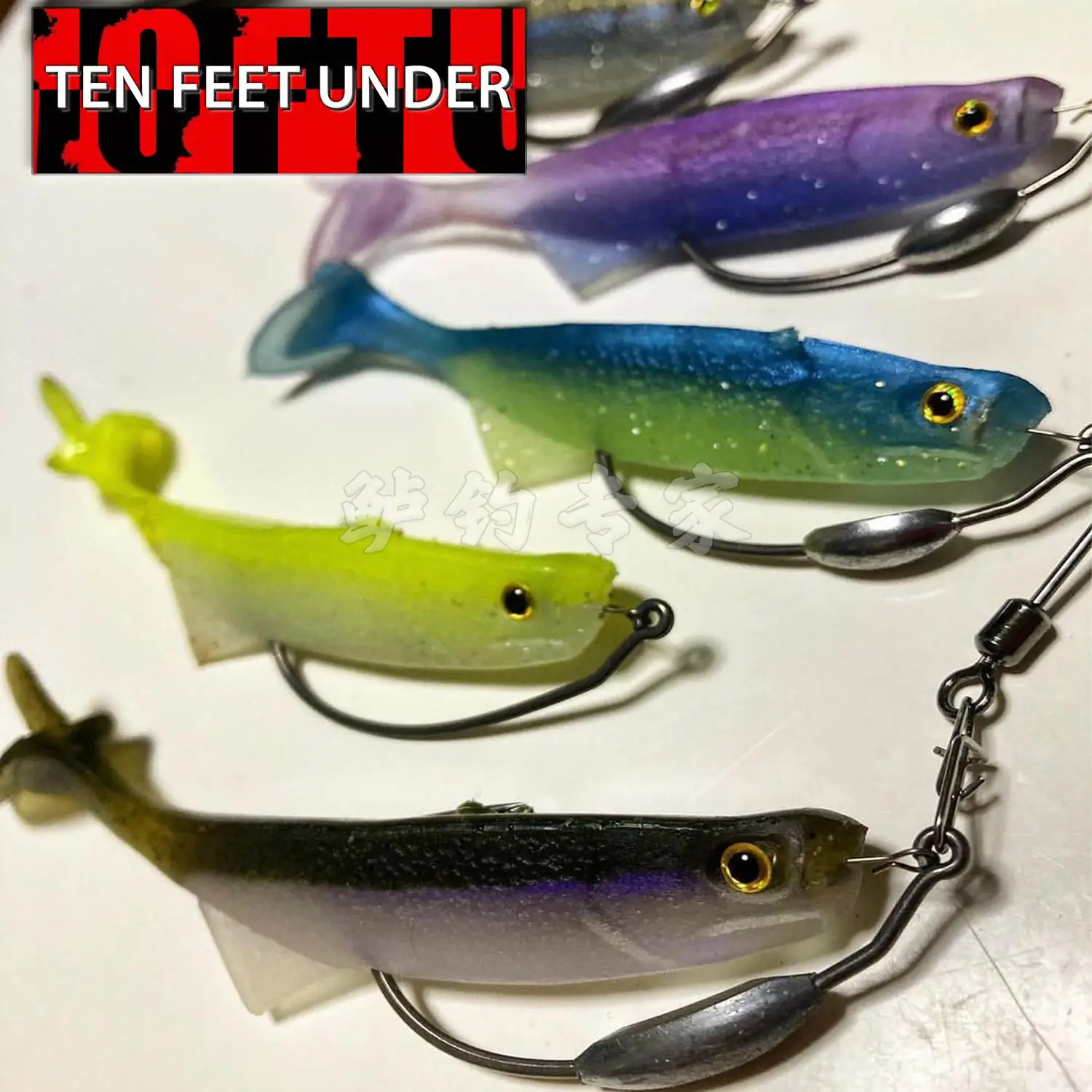 10FTU Japón importó Fin's P 3,9 pulgadas cola triangular de sábalo equilibrado grupo de pesca de Texas Carlo - imagen 5