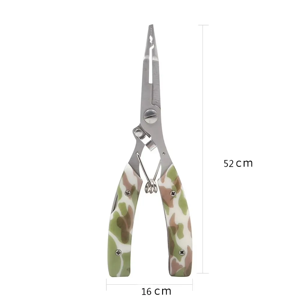 SANLIKE-Alicates de pesca de acero inoxidable, alicates multifuncionales para cortar alambre de carpa, removedor de anzuelos a prueba de herrumbre, accesorios de pesca - imagen 2