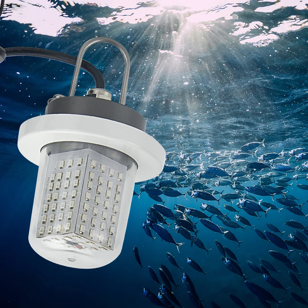 Luz de pesca atrayente para barco marino, lámpara LED verde sumergible bajo el agua para pesca nocturna en mar/Lago, 5 pulgadas, IP68 - imagen 2