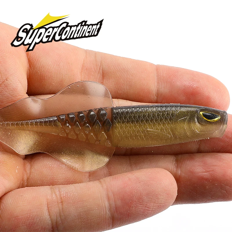 Señuelo de pesca supercontinent Vigour Perch Shad Soft Swimbait ojos 3D 76mm/50mm señuelo de pesca de lubina de plástico - imagen 2