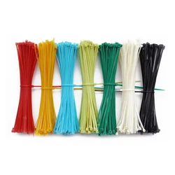 100 Uds. Bridas de nailon autoblocantes 2,5x100mm banda de plástico con cremallera correas de envoltura de encuadernación de alambre organizador de sujeción de cables DIY