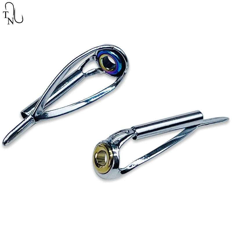 TN28-1 10 juegos de guías de caña de pescar UL giratorias, anillo de cerámica de acero inoxidable, anillo guía de acero inoxidable, reparación, montaje de reacondicionamiento DIY - imagen 4