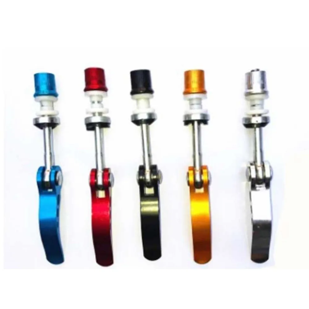 Abrazadera de asiento de bicicleta de liberación rápida, aleación de aluminio resistente al desgaste, palanca de liberación rápida reemplazable, 5 colores - imagen 3