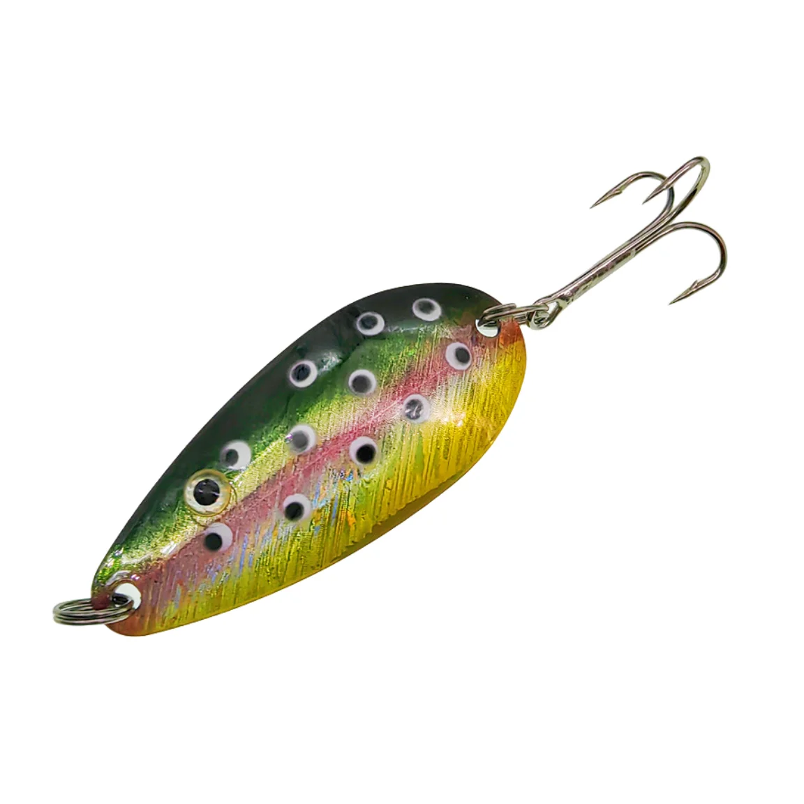 MUKUN-cuchara giratoria de pesca de Metal, 9g, 12,5g, señuelo de pesca de fundición larga, anzuelo triple, peladores de trucha, caballa, bagre, agua salada - imagen 5