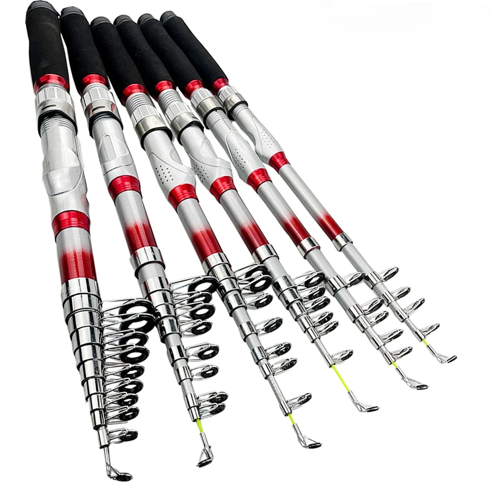 Juego de caña de pescar giratoria y carrete de Metal, kit de agua dulce y salada con flotador de cebo de línea, Pole1.8-3,6 m - imagen 3