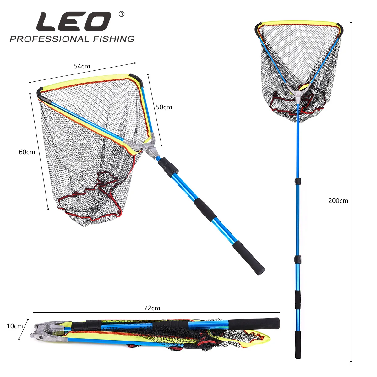 Red de aterrizaje telescópica triangular para pesca con mosca - imagen 2