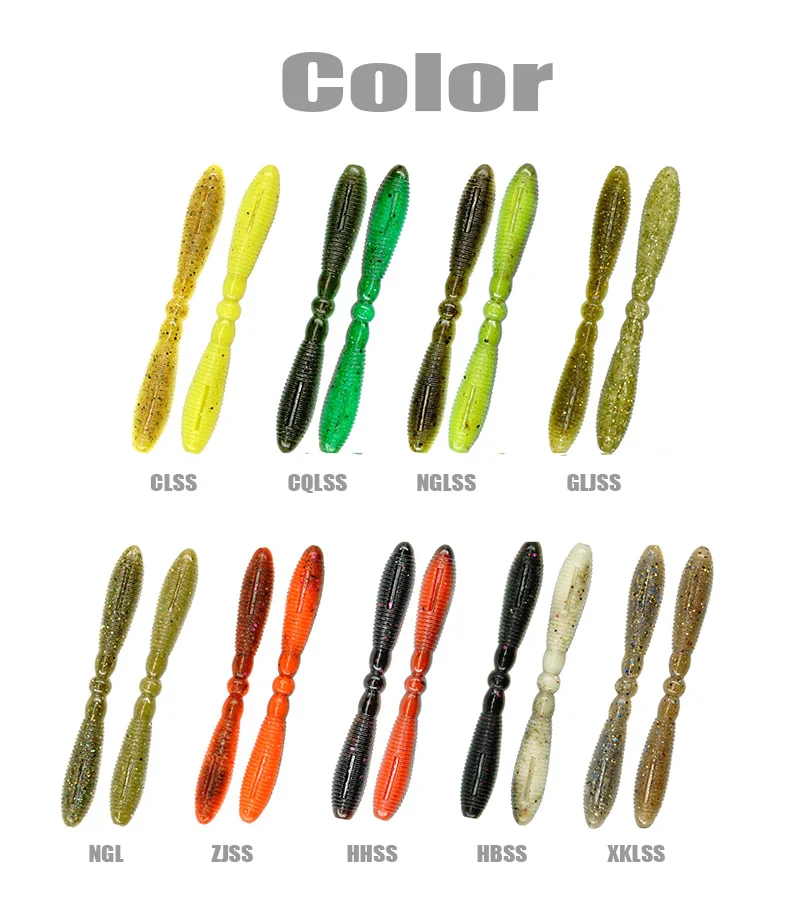 DONGDING-señuelo suave hundido por gravedad altamente específico, 4 pulgadas, 8,5g, 10 unidades por paquete, cebo de pesca en polvo de camarón antártico 13% altamente simulado - imagen 4