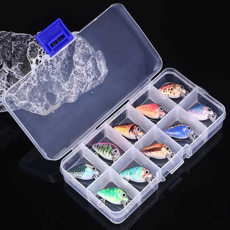 WEIHE 10 piezas mini kit minnow B #   3cm1.5g Mini cebo graso de roca pintado