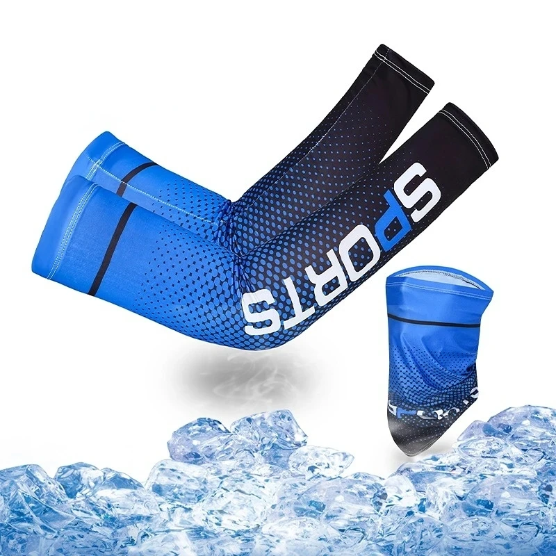 Funda de manga de brazo fresca para hombres y mujeres protección solar manga de hielo protector solar protector de brazo para baloncesto correr ciclismo culturismo