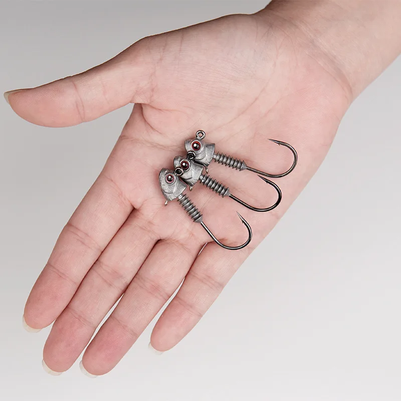 WDJYJ 15 unids/caja 5g 7g 10g 14g anzuelos de jigging con cabeza de pesca Artificial, anzuelos de cabeza de anzuelo de pescado fuertes para cebos de señuelo suave - imagen 5