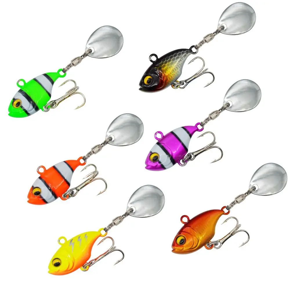 Cebo de pesca de Metal con anzuelo triple, Wobblers, Crankbaits, lentejuelas, VIB, señuelo, cuchara giratoria de Metal, señuelo de pesca en hielo, 1 ud., 2023 - imagen 3