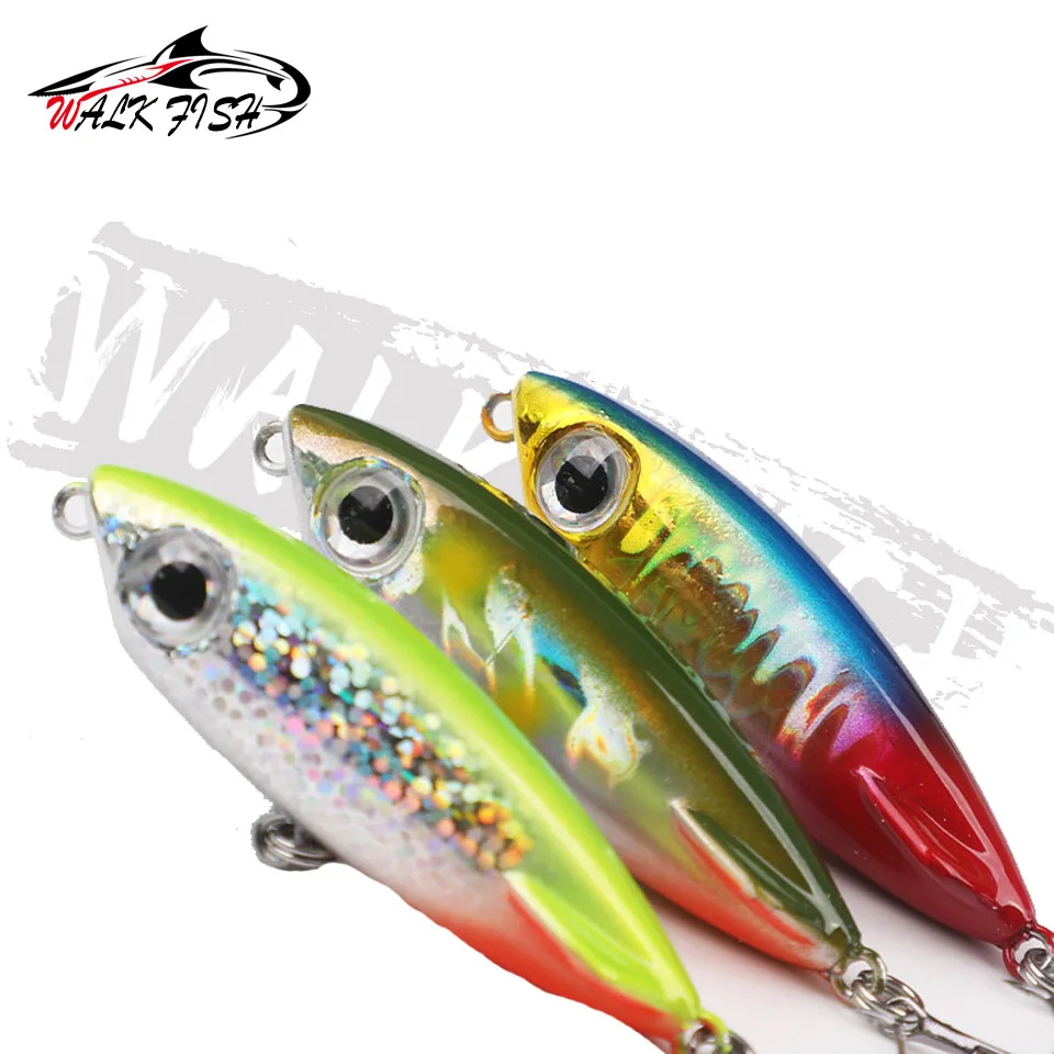 WALK FISH-señuelo de Pesca flotante, cebo duro, anzuelo triple, ojos 3D, 50mm, 3,1g, 1 unidad - imagen 4