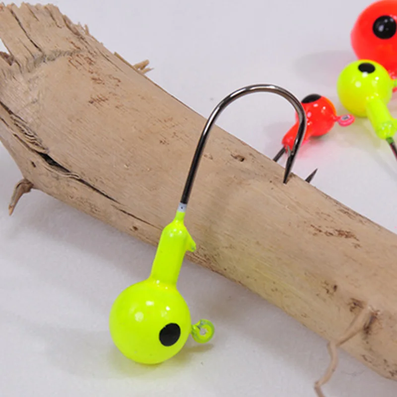 10 unids/lote, anzuelo de cabeza de plomo de acero al carbono de alta calidad, anzuelo de pesca con púas, señuelo suave, accesorios para aparejos de pesca de carpa - imagen 3