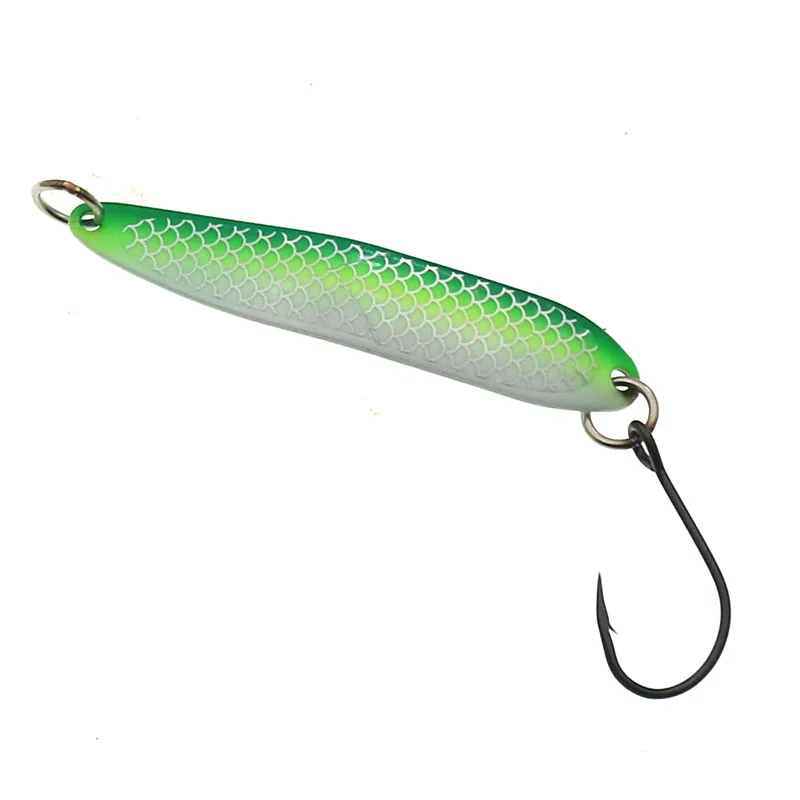 Cuchara de Metal luminosa, cebos duros de 13g, cebo giratorio, cucharas de pesca, señuelo con un solo gancho, Señuelos de Pesca Jigging - imagen 4