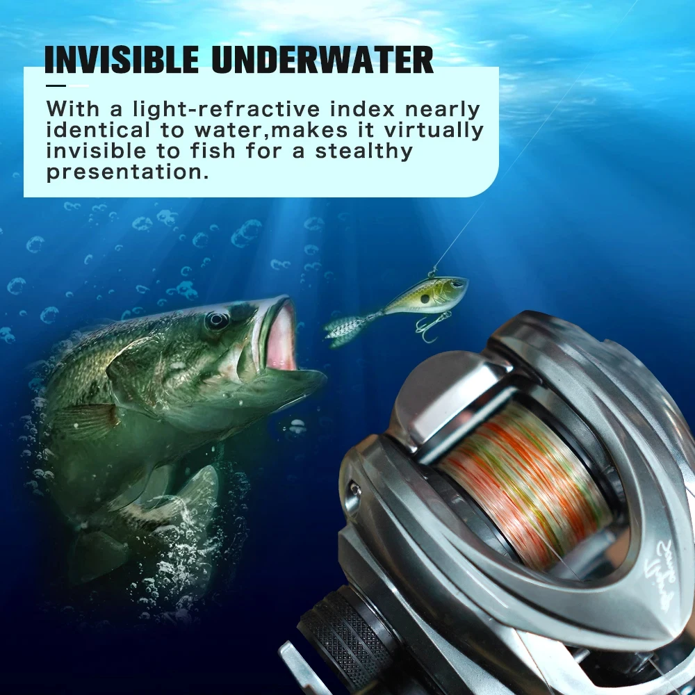 ZUKIBO 100M Original FXR Color carbono 100% fluorocarbono Japón líder línea de hundimiento resistencia a la abrasión Invisible para la costa del barco - imagen 3