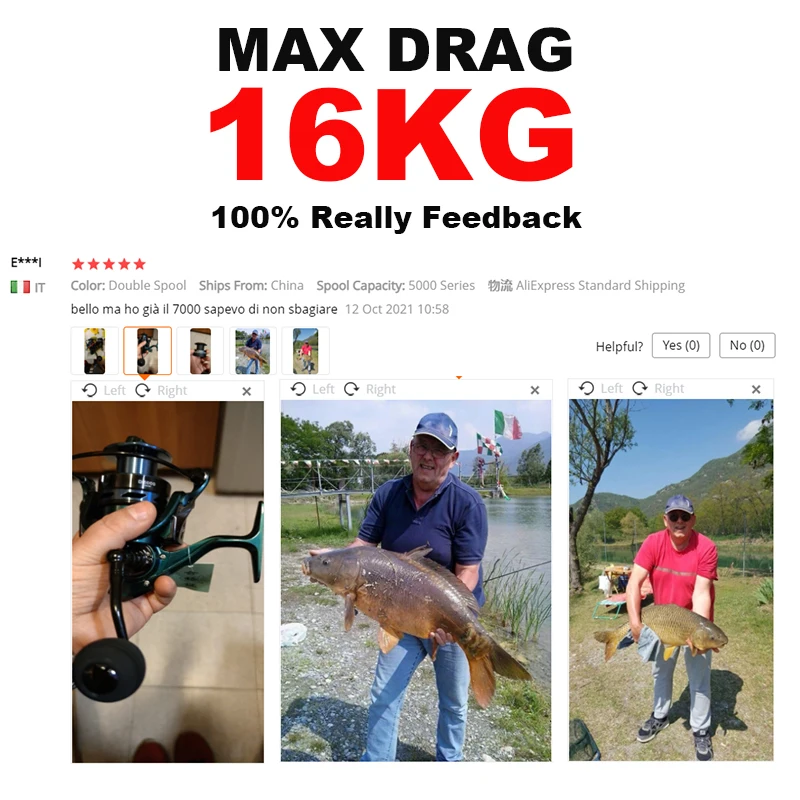 VWVIVIDWORLD-carrete de pesca duradero, doble carrete, alta velocidad, carrete de aleación, engranaje de aleación, brazo de aleación, carrete giratorio, para agua salada - imagen 5