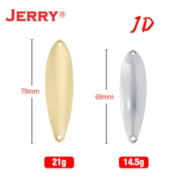 Jerry JD Cuchara de pesca sin pintar latón para lucio y zander