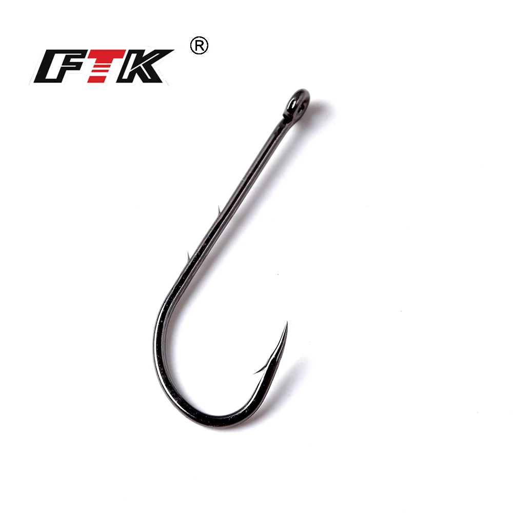 FTK-anzuelo de pesca de carpa, accesorio de pesca con púas de acero al carbono, tamaño 3 #-10 #, 10-30 piezas - imagen 4