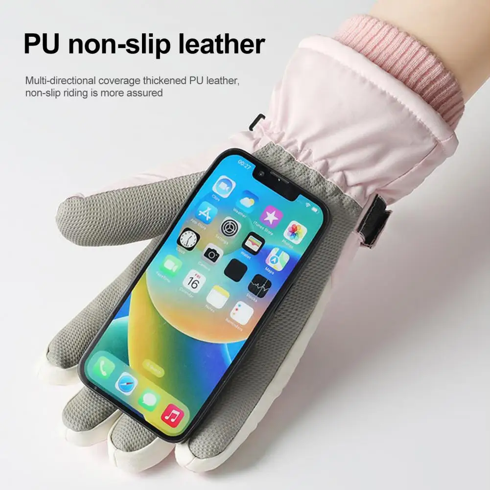 Guantes de invierno suaves y lisos, guantes térmicos con tecnología impermeable, guantes térmicos de esquí a prueba de viento para esquí meteorológico para hombres - imagen 4
