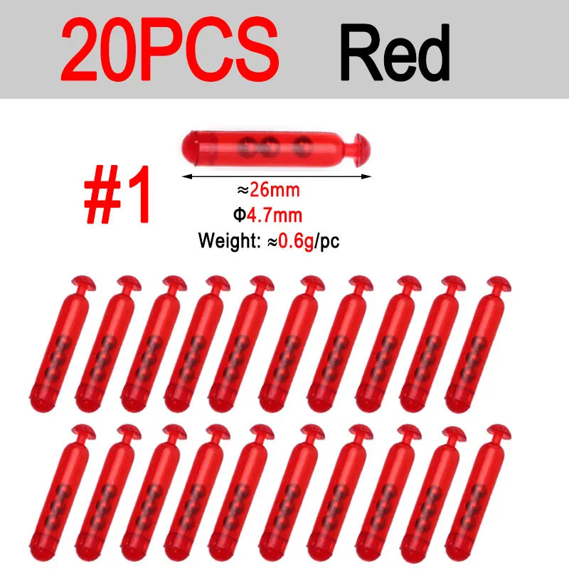 20pcs Size 1 Red