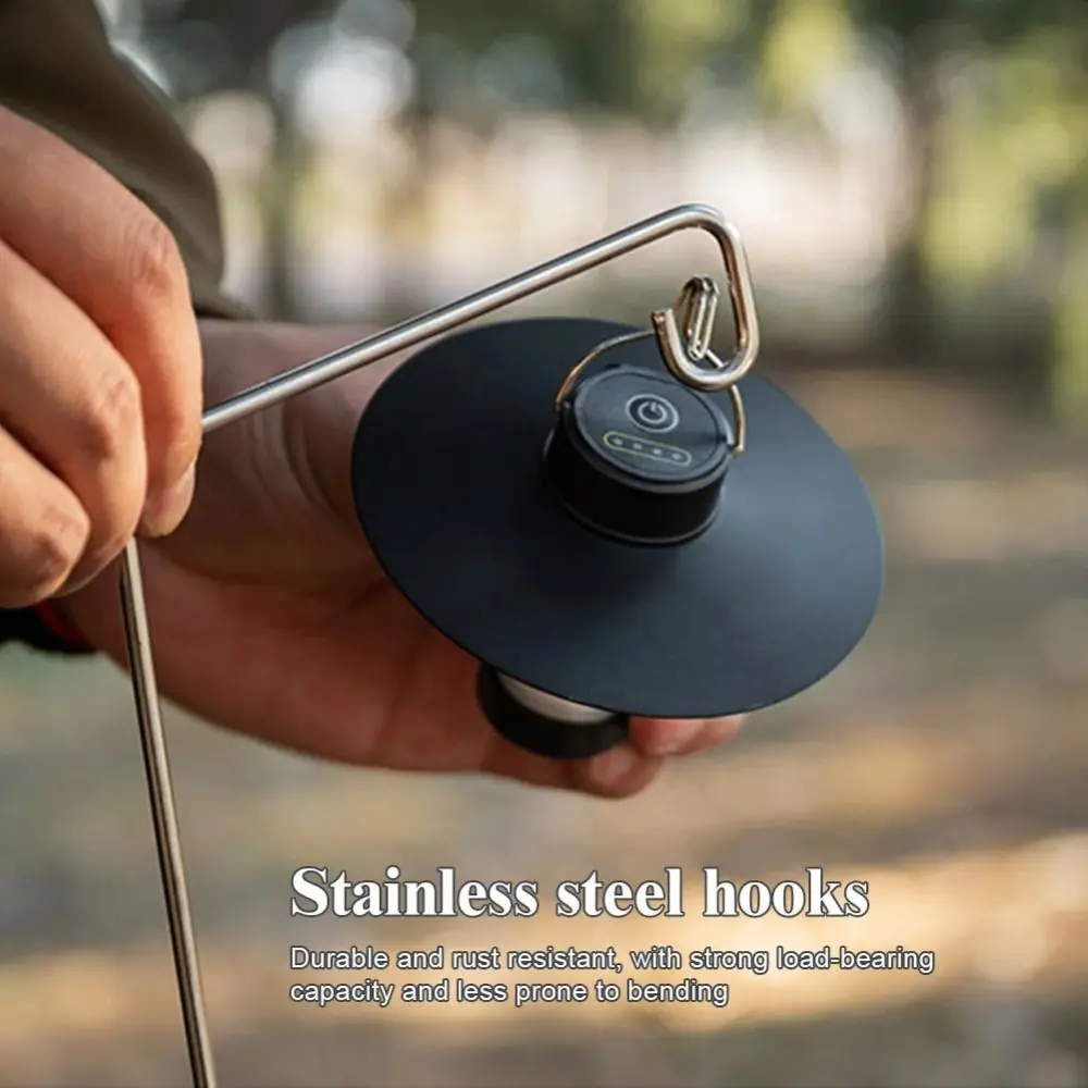 Luz colgante de pesca, soporte de linterna de mesa IGT, aleación de aluminio, soporte de fijación de Luz Portátil, ultraligero para acampar al aire libre, 1 Juego - imagen 3