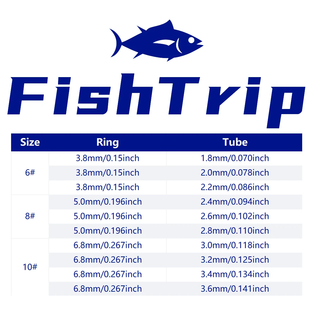 Kits de reparación de punta de varilla FishTrip, 3 uds ~ 80 Uds., Kit de reemplazo superior de punta de marco de bloqueo de anillo de acero inoxidable para varilla giratoria y de fundición - imagen 3