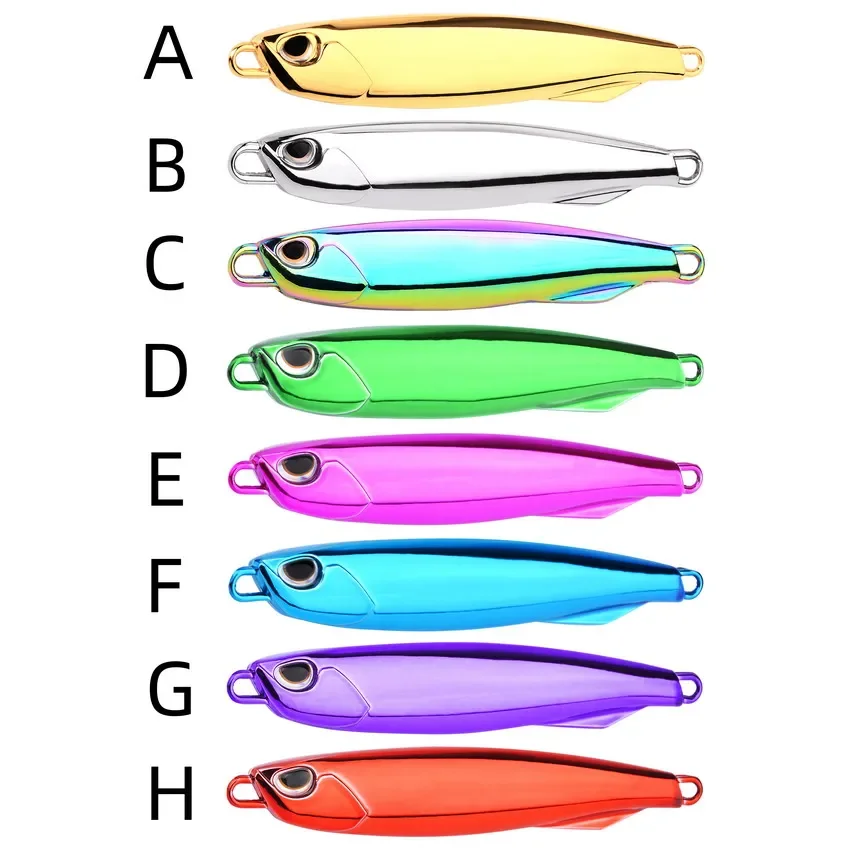 4 Uds. Cuchara de plantilla fundida de Metal 10/15/20/30/40/60/80g vibraciones lanzamiento de orilla Jigging tiro largo señuelo de pesca de lubina cebo Artificial - imagen 5