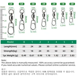 DNDYUJU Eslabones Giratorios Acero Inoxidable – Fuertes para Pesca