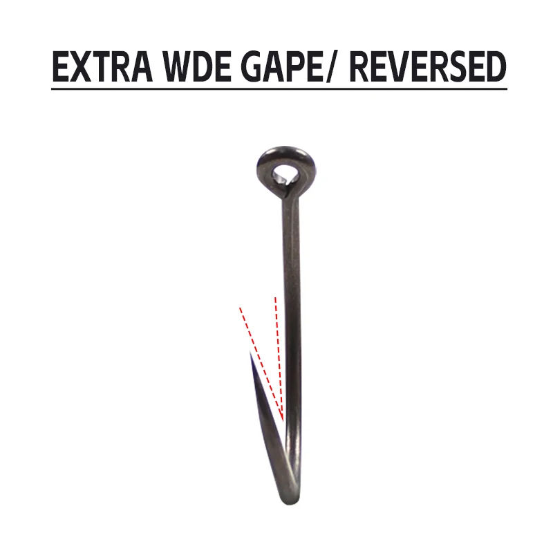 10 Uds anzuelo Krank anzuelo de pesca de carpa ancho Gape para aparejo de carpa aparejo de pelo anzuelo de púas con anillo pesca de carpa - imagen 5