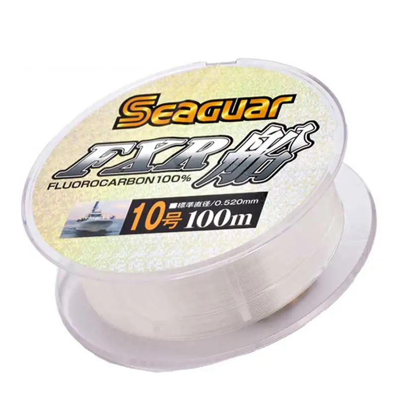 SEAGUAR-sedal de pesca FXR, Original para barco, 6LB-12LB, 100% líneas de pesca de fluorocarbono, 100M - imagen 5