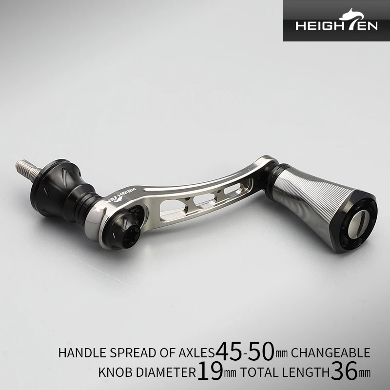 Carrete giratorio de aumento, mango único, longitud ajustable de 45mm a 50mm con perilla de 19,3mm, accesorios de modificación de pesca con señuelo - imagen 2