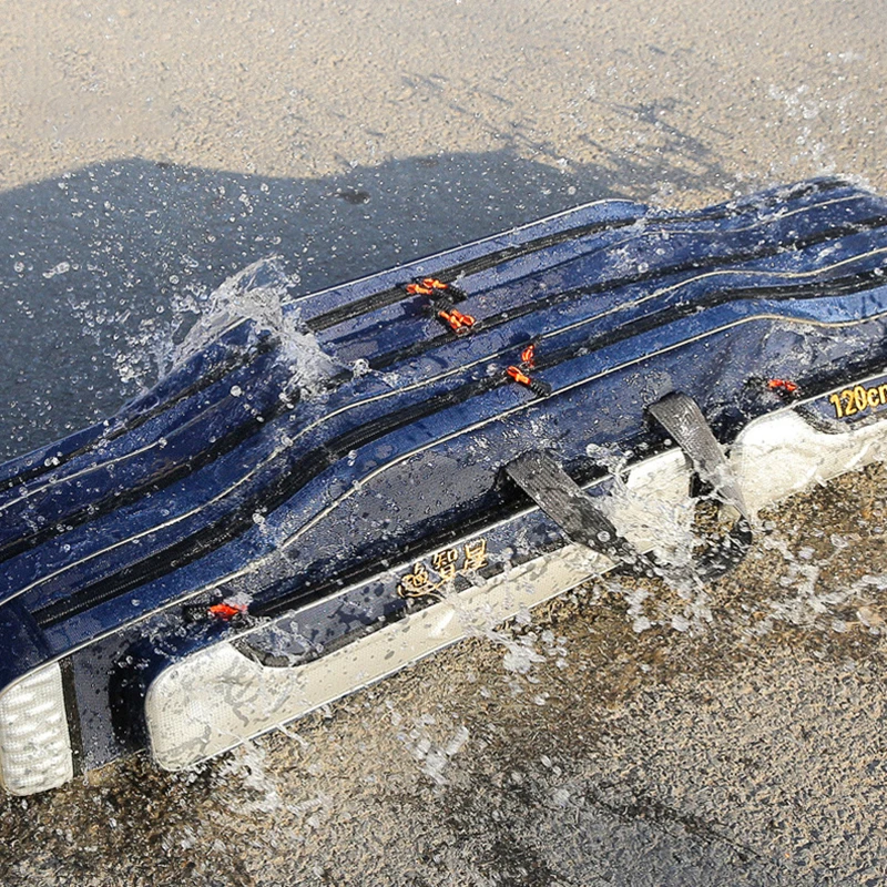 Bolsa de lona multifunción para caña de pescar, 3 capas, 4 capas, 80/90/100/120/125/130CM, bolsas de viaje, estuche de almacenamiento para Pesca XA40G - imagen 5