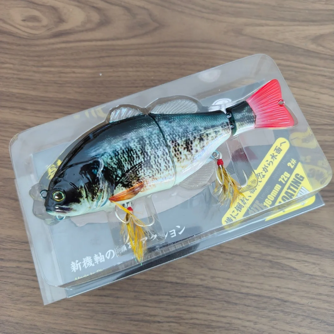 Swolfy Swimbait 16cm 72g señuelo multiarticular hundimiento lento segmento biónico natación Pesca lubina carpa aparejos de Pesca cebo duro