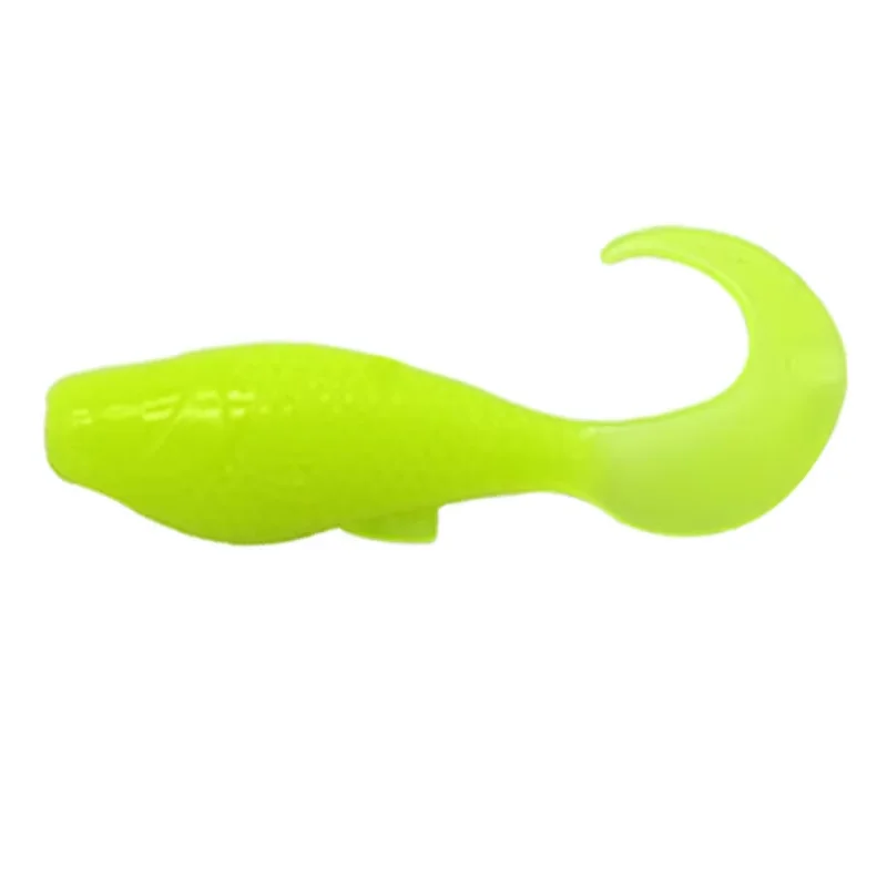 4,5 cm 1,3g 20 piezas señuelo de pesca larva aparejos blandos cebo Artificial cola de paleta pececillo para perca de salmón equipo de pesca de mar de agua dulce - imagen 2