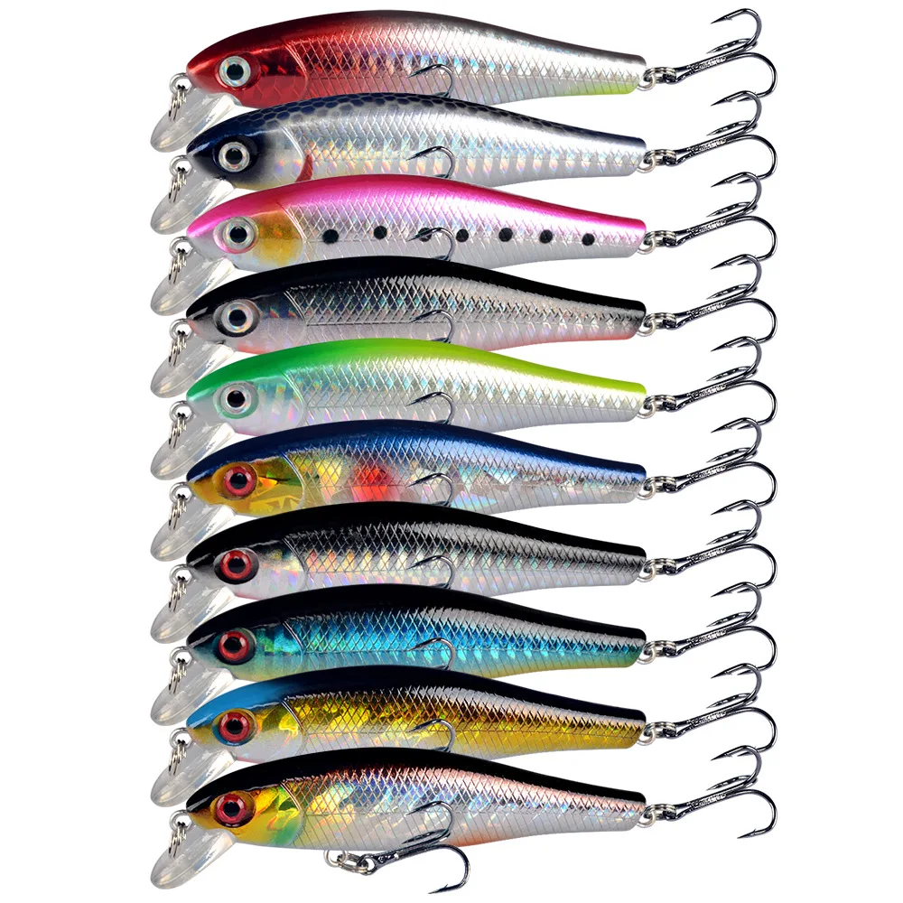 Señuelos de pesca Jerkbait Minnow, cebo duro, Wobblers artificiales para curricán, lubina, Swimbait, 1 ud.
