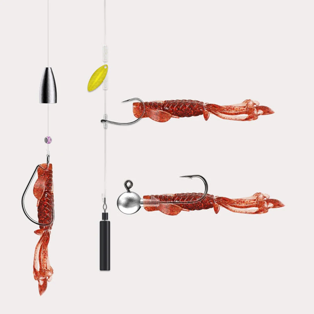 ZUKIBO, nuevo, 10 Uds., cebo blando para camarones y mariposas, Señuelos de Pesca artificiales invertidos, cangrejo flotante, cebo falso, aparejos de pesca - imagen 4