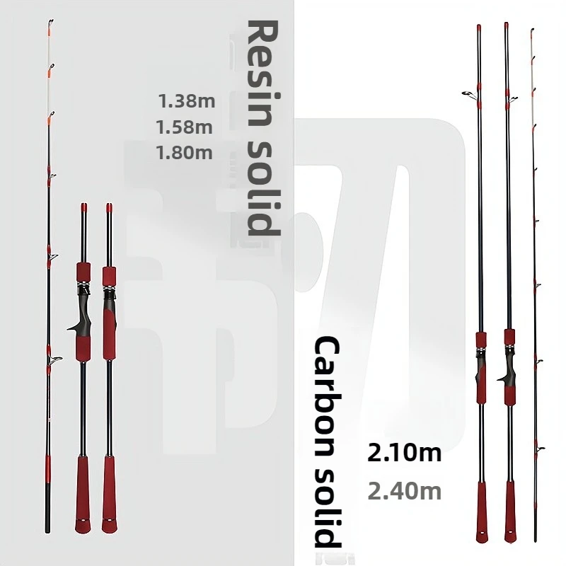 HAOYU piezas completas Fuji caña de pescar 1.38M1.58M1.8M2.1M2.4M2.7M Jig 100-500G caña de pescar de alto carbono caña de pescar en el océano Slatwater - imagen 3