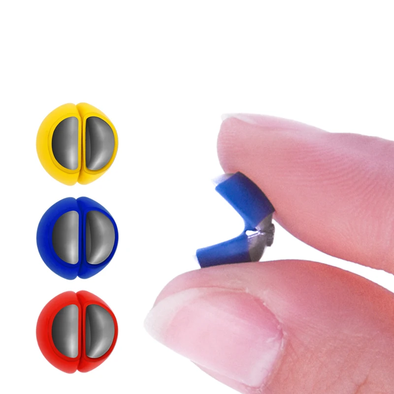 Juego de plomos de plomo con Clip rápido de goma recubierta, 50 Uds., boca abierta, pesas de pesca de agua salada, mordida redonda, sin línea de daños para equipo - imagen 4