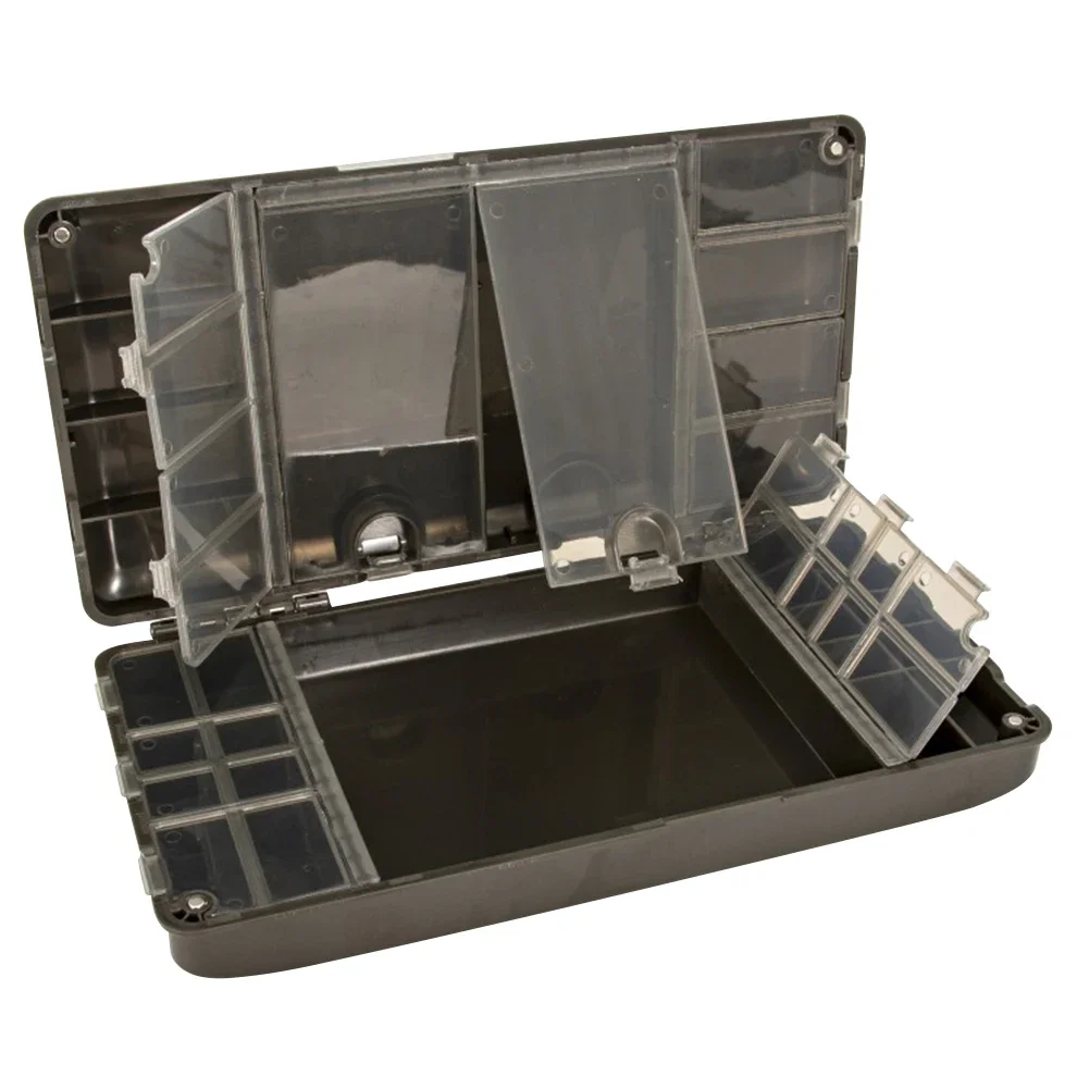 Caja organizadora de pesca de carpa, caja de almacenamiento de aparejos de pesca con mosca portátil, compartimentos magnéticos multiusos, accesorios de equipo de pesca - imagen 4