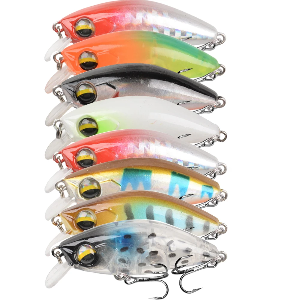 Señuelo de pesca de pececillo que se hunde, Mini cebo duro Artificial, anzuelo afilado, Lucio, lubina, Crankbait, Wobblers, aparejos de pesca de trucha, 5cm, 4,9g, 1 unidad - imagen 2