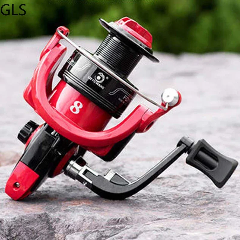 Carrete de pesca giratorio de nailon, rueda negra rojiza, FD 2024, 1000, 2000, 3000, 4000, 5000, 6000 - imagen 5