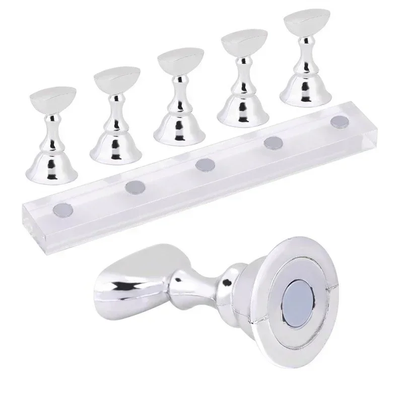 Base acrílica para uñas con tablero de ajedrez – Soporte magnético - imagen 4