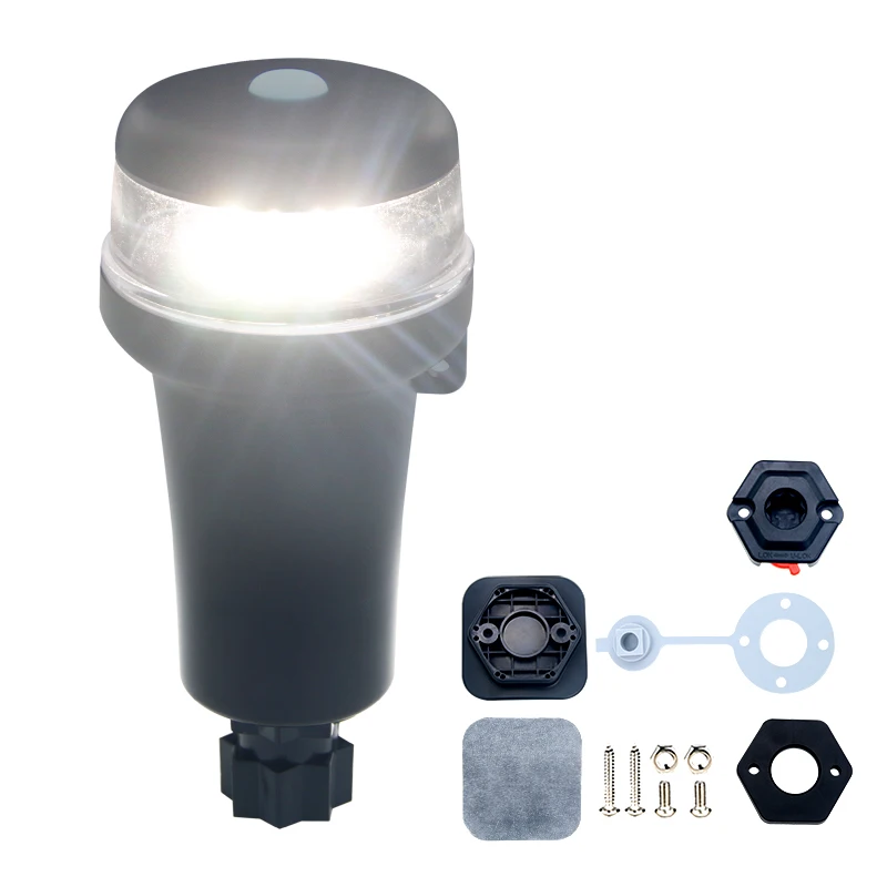 Luces navegación LED para kayak con base adhesiva y batería portátil