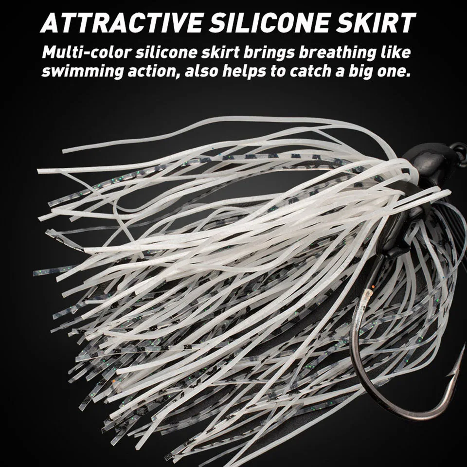 WALK FISH Jig Hook Bait 7g 10g 14g Spinner cebos señuelo de pesca sin malezas Buzzbait Wobbler para lubina Pike Walleye Fish Chatterbait - imagen 4