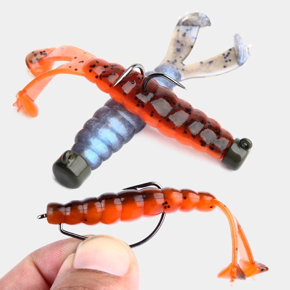 Spinpoler El mejor cebo para lubina - Diver Twin Tail Grub 10X Material TPR flotante suave y resistente Cebos de pesca duraderos 10 piezas con caja - imagen 5