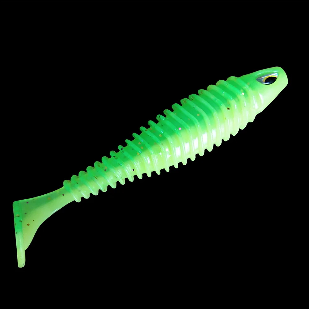 Swolfy-SEÑUELOS blandos para Pesca de 20 piezas, aparejos de Pesca isca shad, swimbaits blandos, cebos de Pesca con mosca, cebo de silicona, 9cm, 4,5g - imagen 4