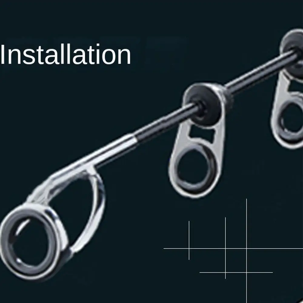 Junta tórica para caña de pescar, guía de acero inoxidable, ojo ovalado, anillo de cerámica de 0,8mm-1,7mm, caja de aparejos de pesca, accesorios de reparación de caña de pescar - imagen 4