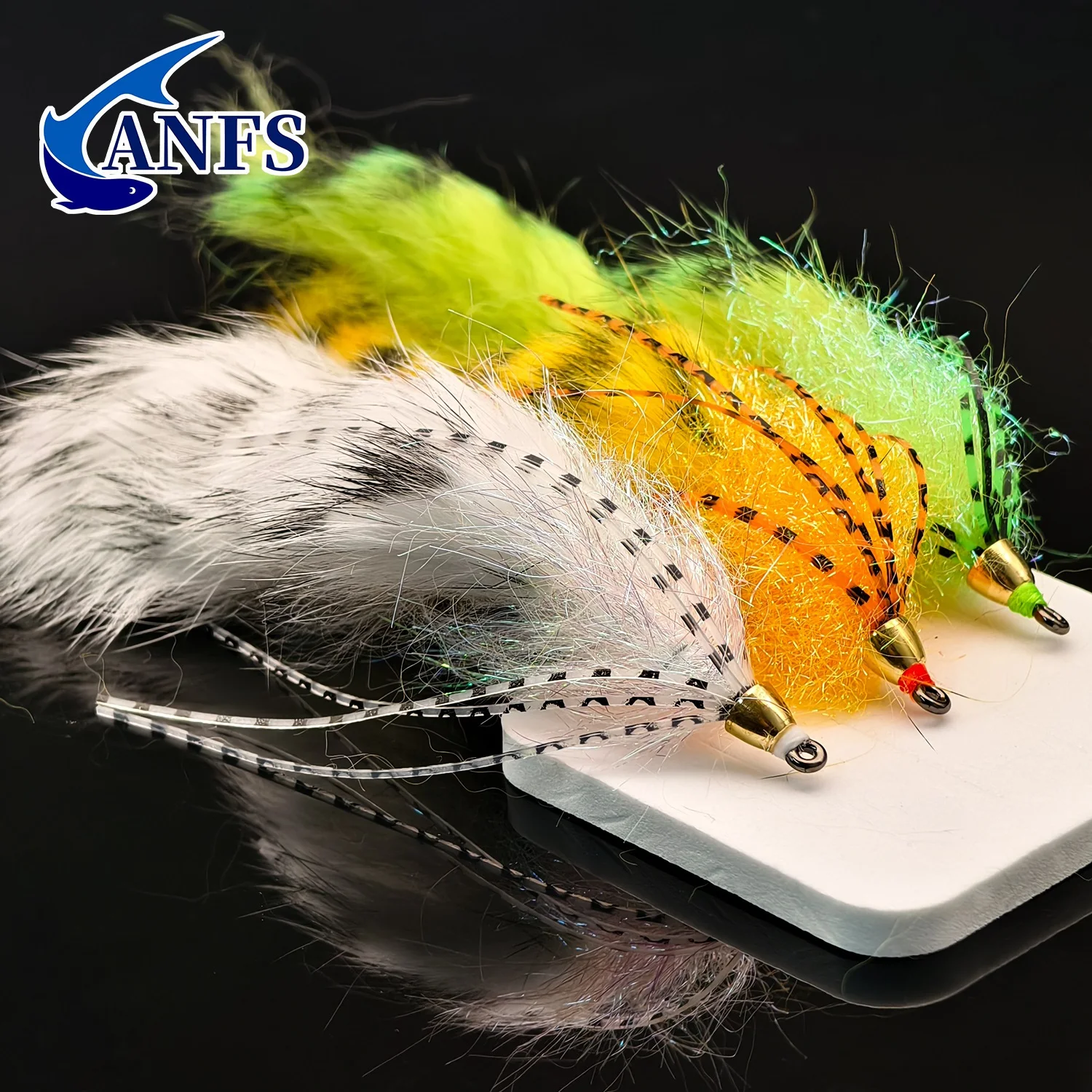 ANFS 3 uds Big Zonker Strip Streamer Fly Zonker Streamer Fly Big Zonker Strip pesca en agua salada Streamer Fly Bass Pike Trota - imagen 4